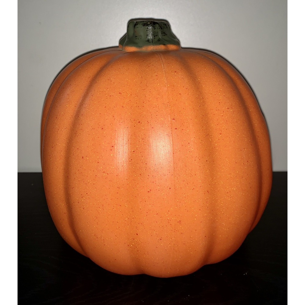 vintage pumpkin blow mold light up battery operated 7.75" tall - Picture 8 of 9